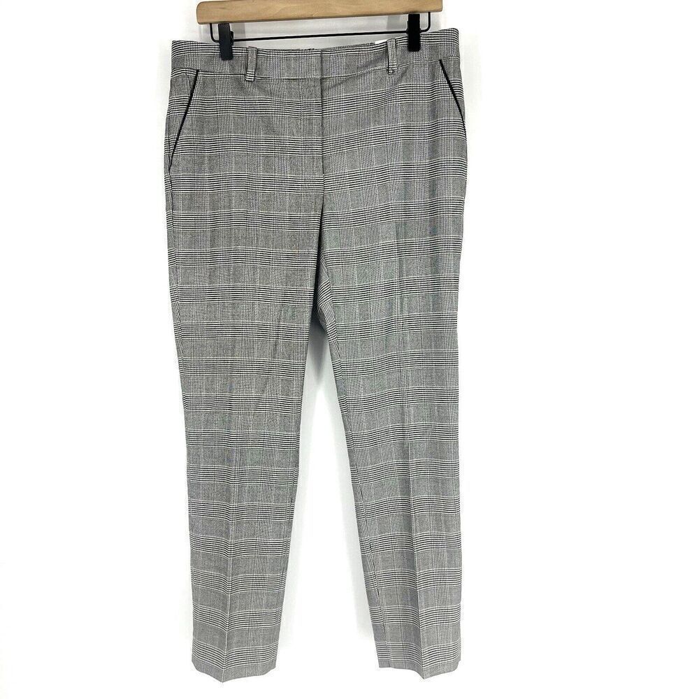 White House Black Market Pants Size 10 Houndstooth Slim Ankle Mid Rise WHBM